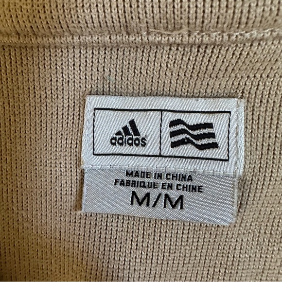 Adidas Brown Quarter Zip-Up Pullover Womens Size Medium - Picture 4 of 8